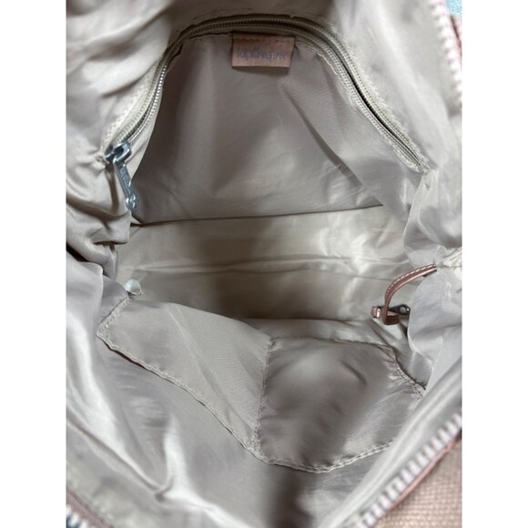 Kipling Shoulder Bag Satchel Monkey Keychain Pearlescent Pink Rose Gold - Picture 6 of 7